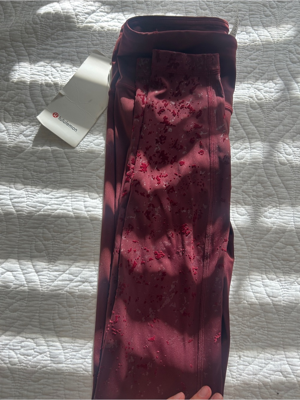 lululemon athletica Maroon Printed Active Skirt Brand New TAGS